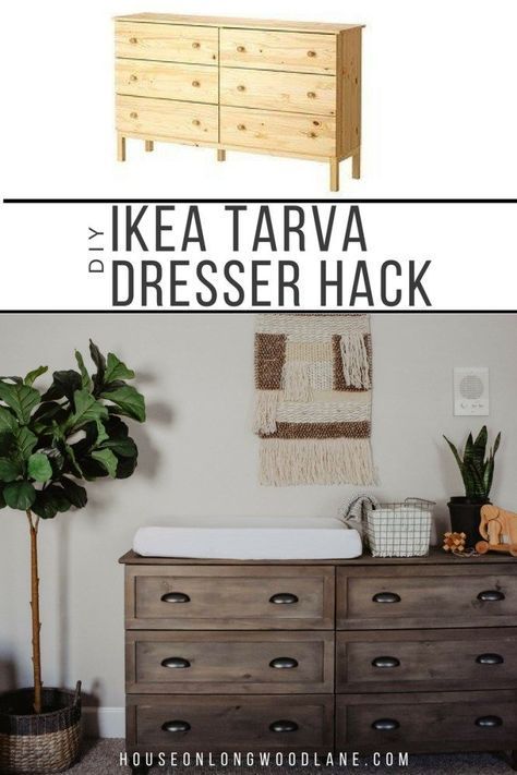 DIY IKEA Tarva Dresser Hack -   24 diy furniture ikea ideas