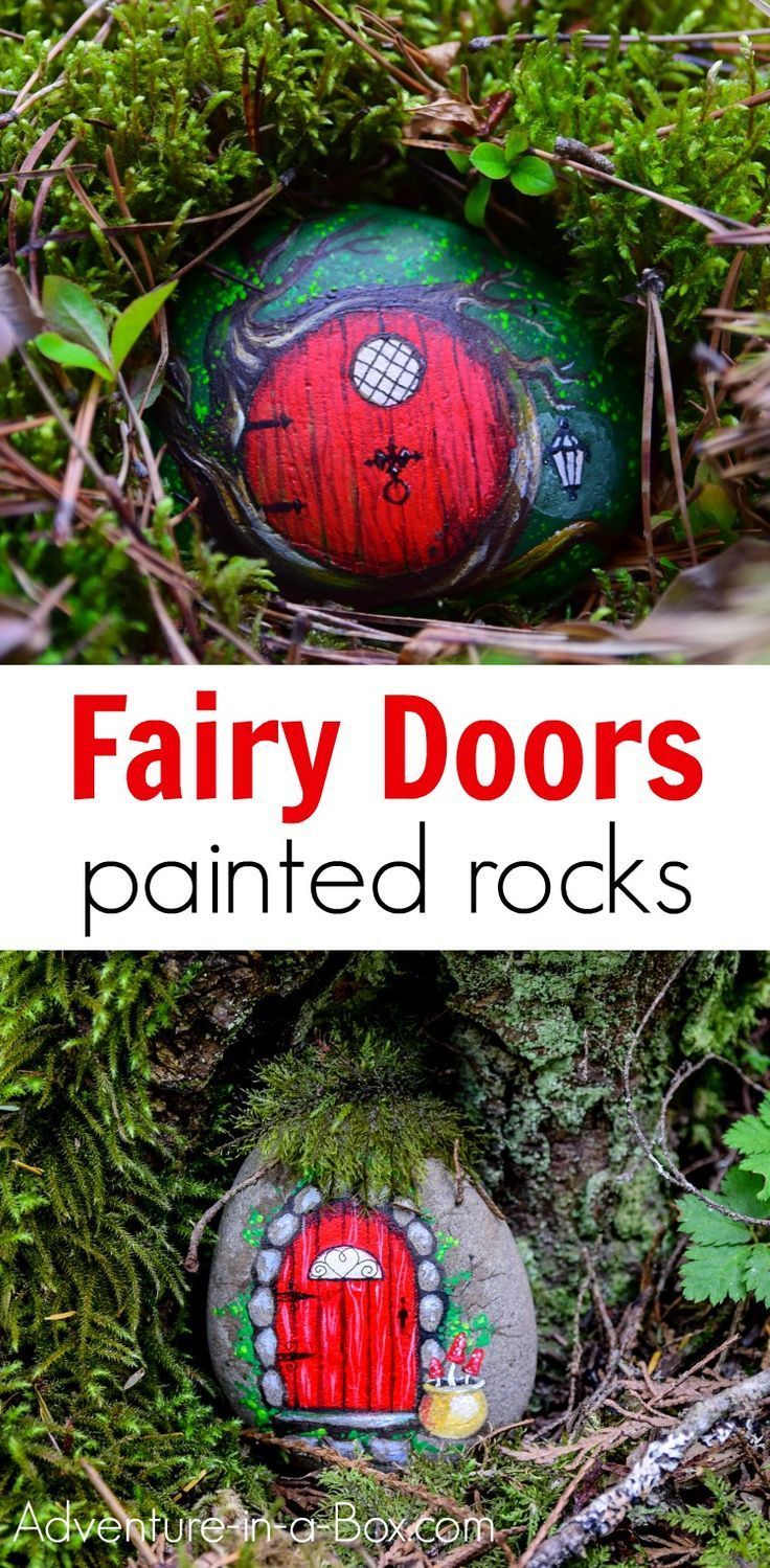 DIY Fairy Doors from Painted Rocks -   24 fun cute crafts
 ideas