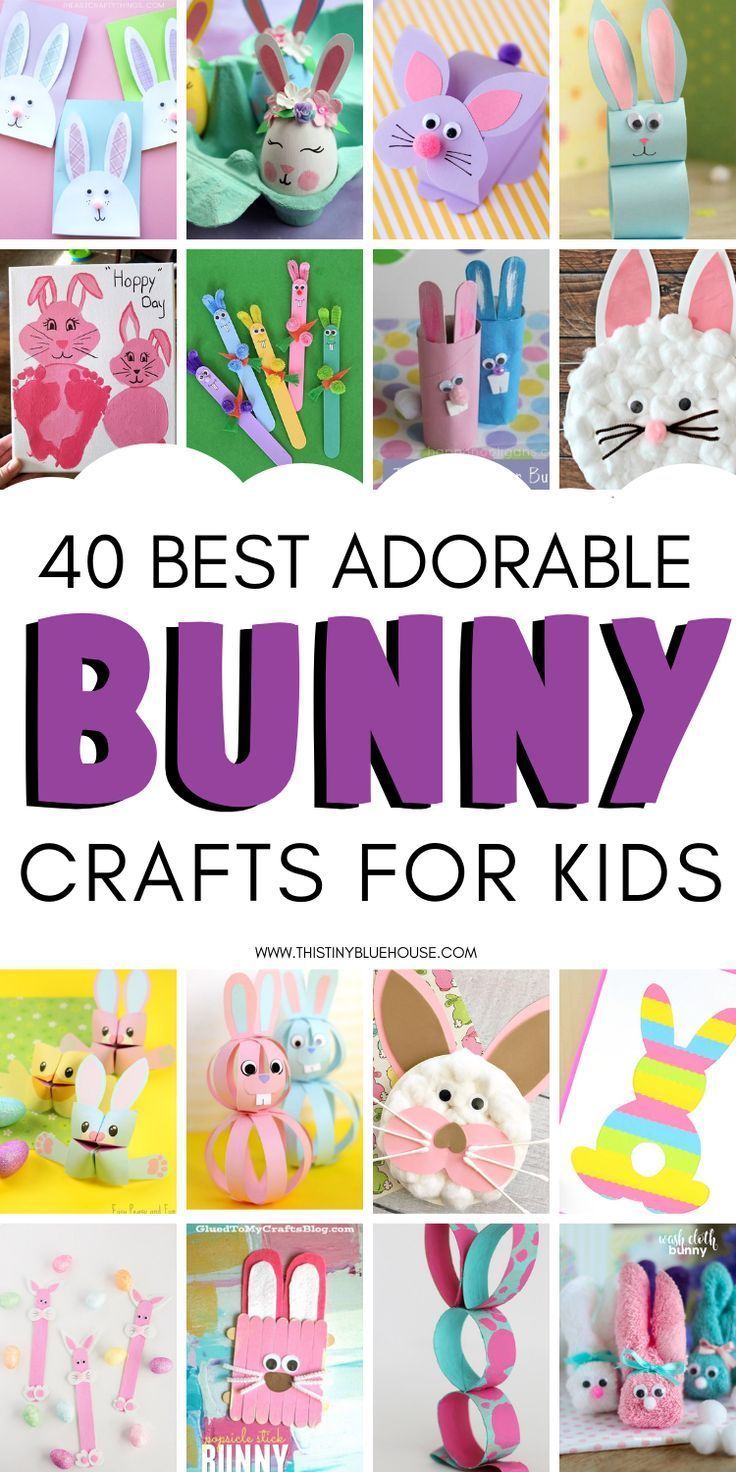 40 Adorable Easter Bunny Crafts For Kids -   24 fun cute crafts
 ideas
