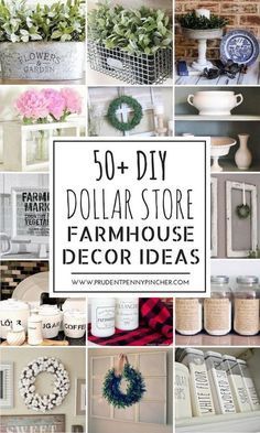 50 Dollar Store DIY Farmhouse Decor Ideas -   25 diy decor projects
 ideas