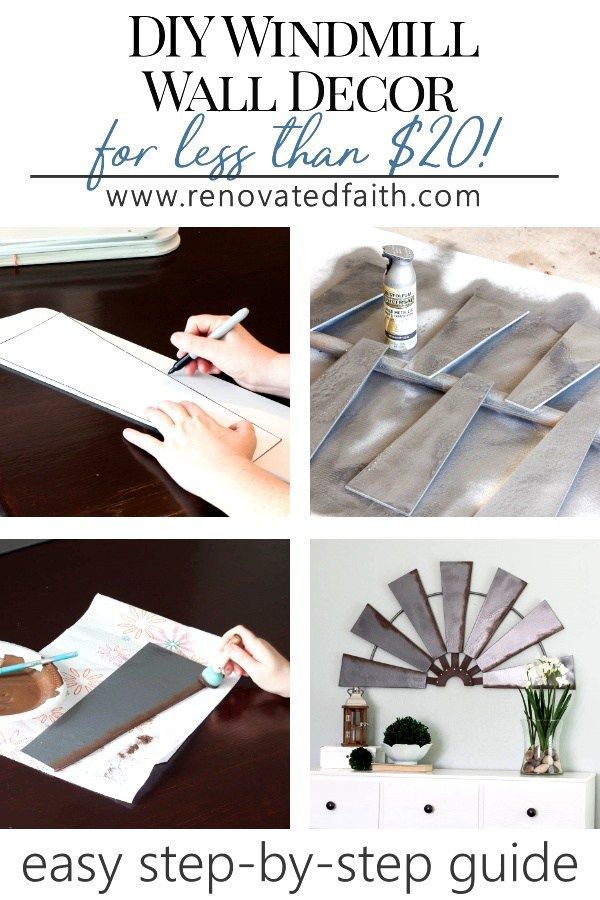 The Easy Way to Make DIY Windmill Wall Decor for Less than $20 -   25 house diy decor ideas