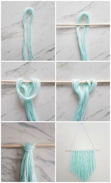 How to Make an Easy DIY Wall Hanging with Yarn -   25 house diy decor ideas