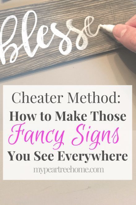 Cheater Method: How to Make a DIY Sign -   25 house diy decor ideas