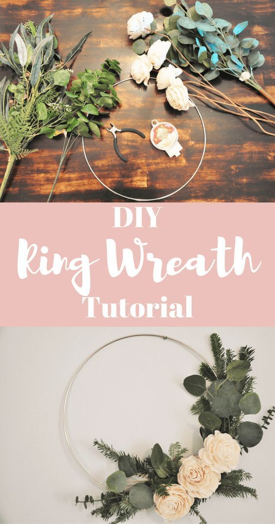 DIY Ring Wreath Tutorial -   25 house diy decor ideas