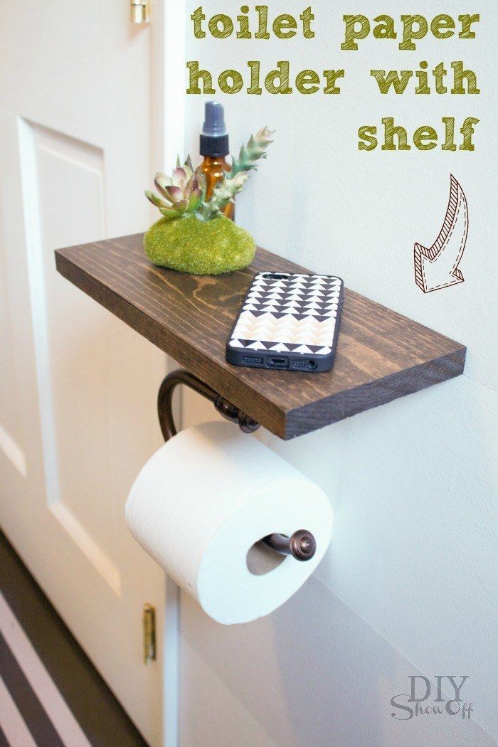 This toilet paper holder that knows you bring your phone into the bathroom with you: -   25 house diy decor ideas