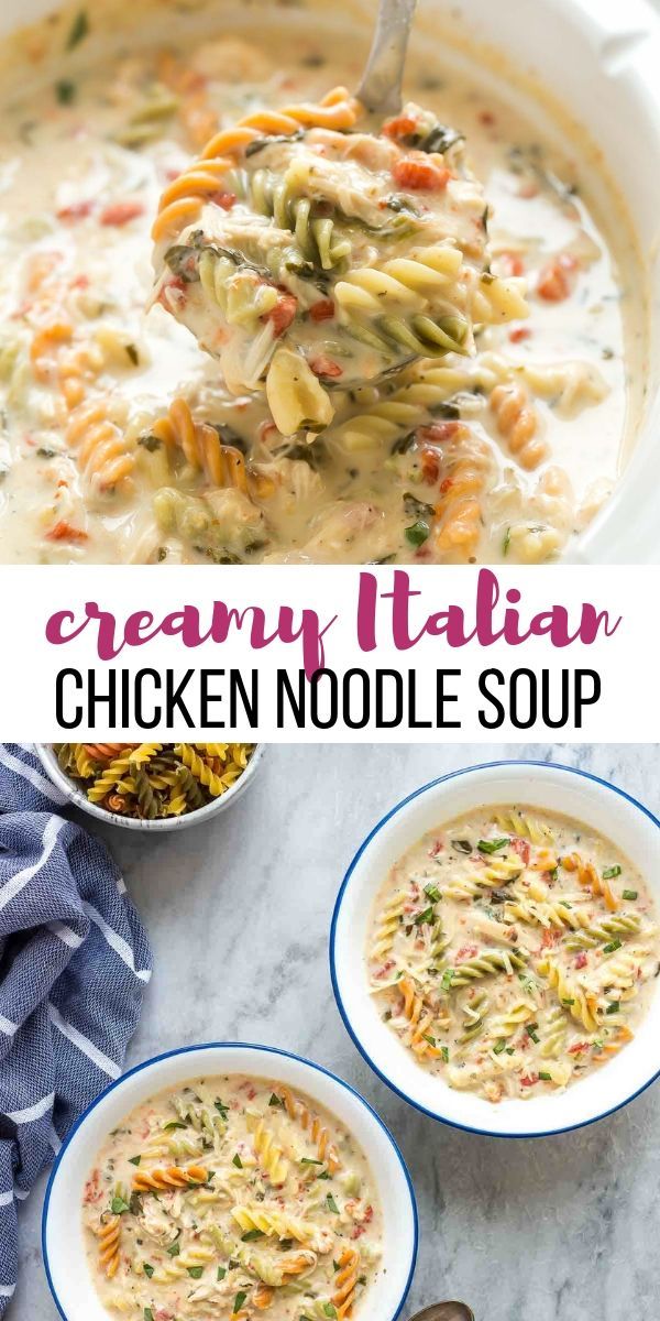 Italian Slow Cooker Chicken Noodle Soup -   7 dinner recipes slow cooker
 ideas