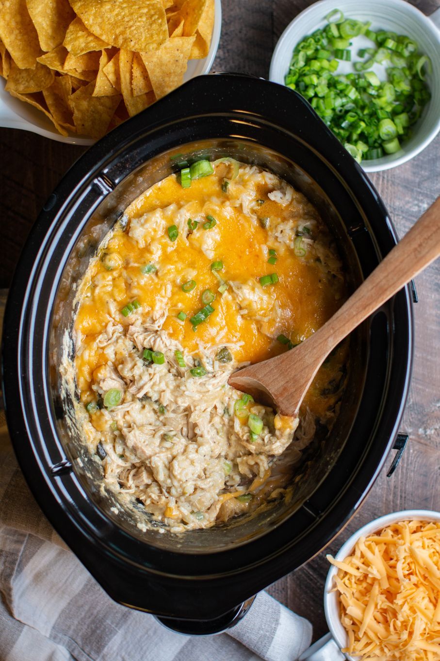 Slow Cooker Green Chile Chicken and Rice Casserole -   7 dinner recipes slow cooker
 ideas