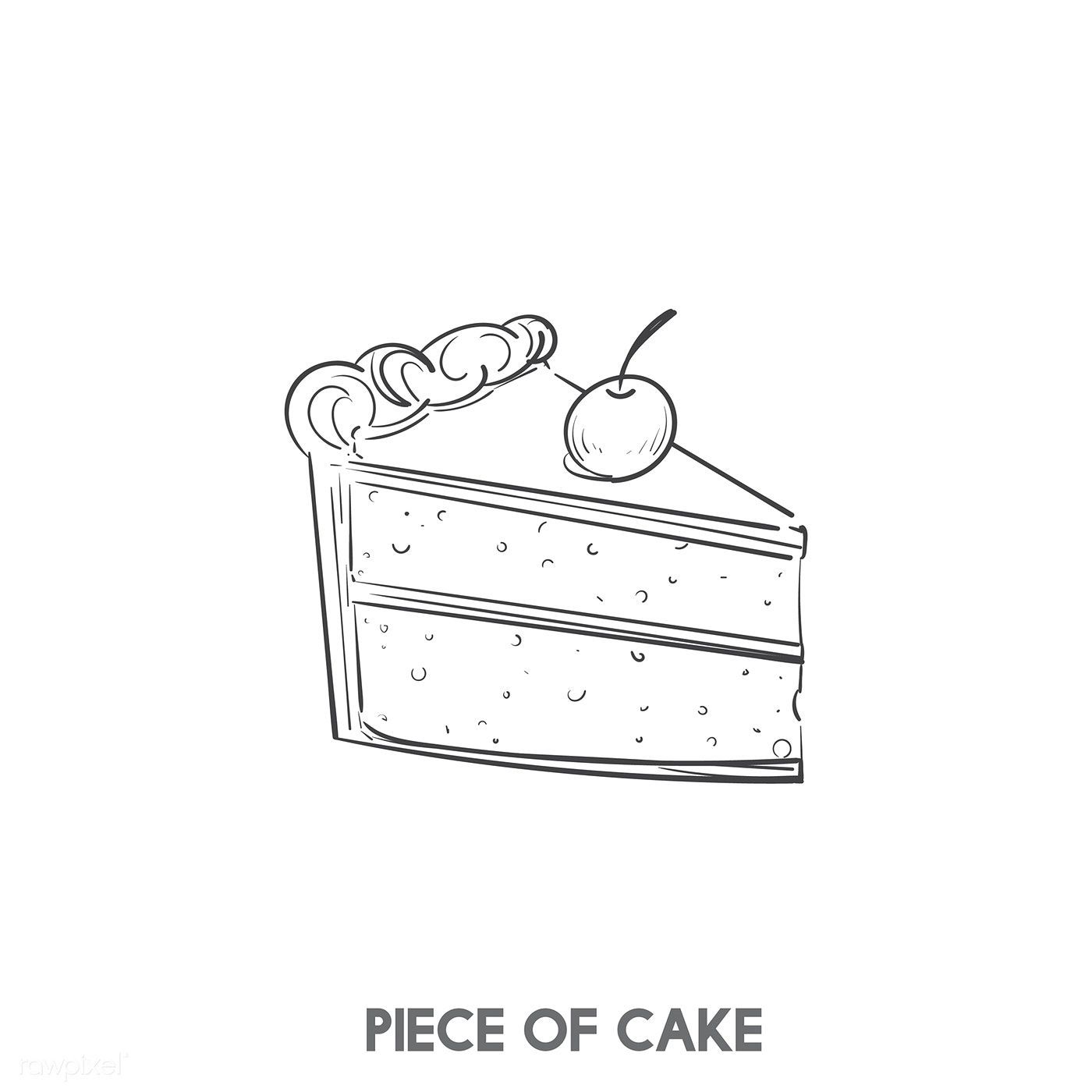 Download premium vector of a piece of cake 402757 -   10 cake Illustration marker
 ideas