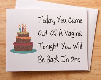 Birthday Card, Vagina Card, Naughty Card, Dirty Card, Card For Boyfriend, Boyfriend Gift, Boyfriend Birthday, Sex Card, Husband Birthday -   10 diy birthday for boyfriend
 ideas