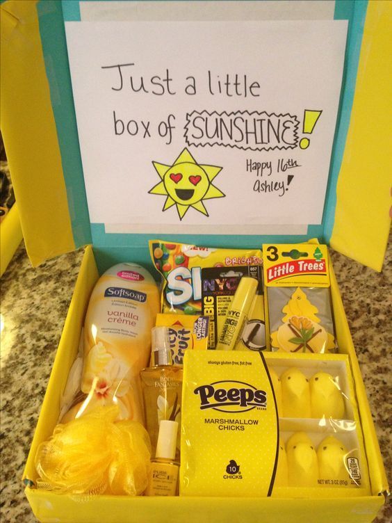 Box of Sunshine Gift Box Ideas -   10 diy birthday for boyfriend
 ideas