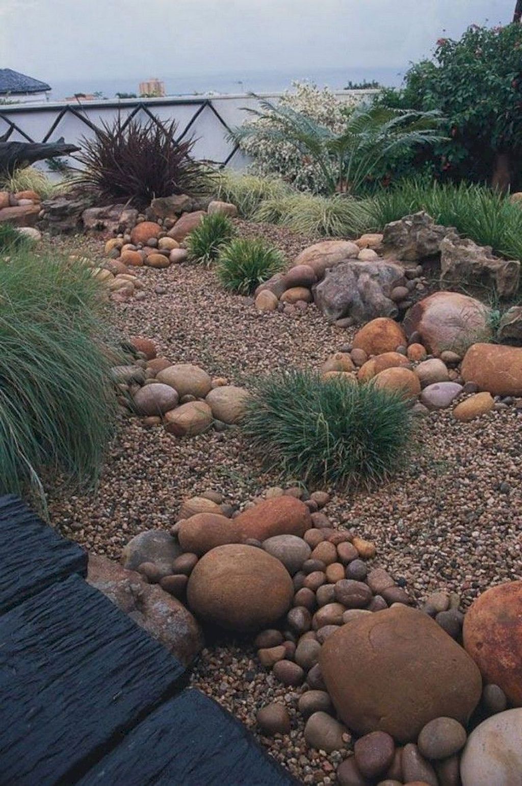 70 Awesome Front Yard Rock Garden Landscaping Ideas -   11 terrace garden landscape
 ideas