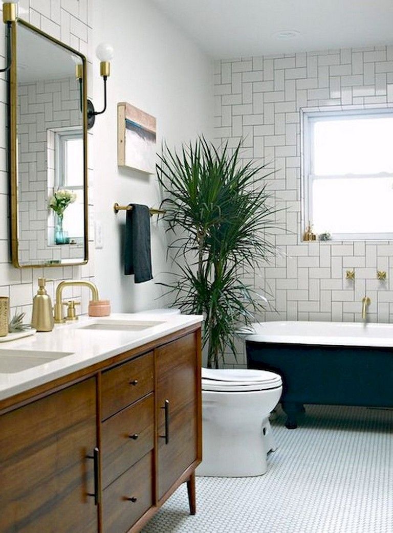 29+ Amazing Modern Mid Century Bathroom Remodel Ideas -   12 garden design Layout bathroom
 ideas