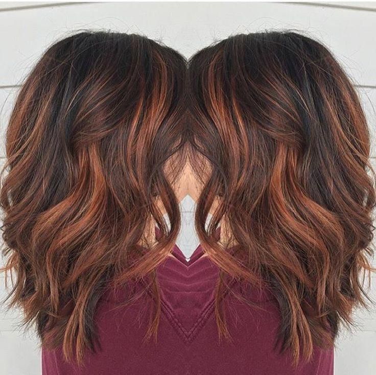 11+ Best Brown Hair with Red Highlights -   12 hair Red cut
 ideas