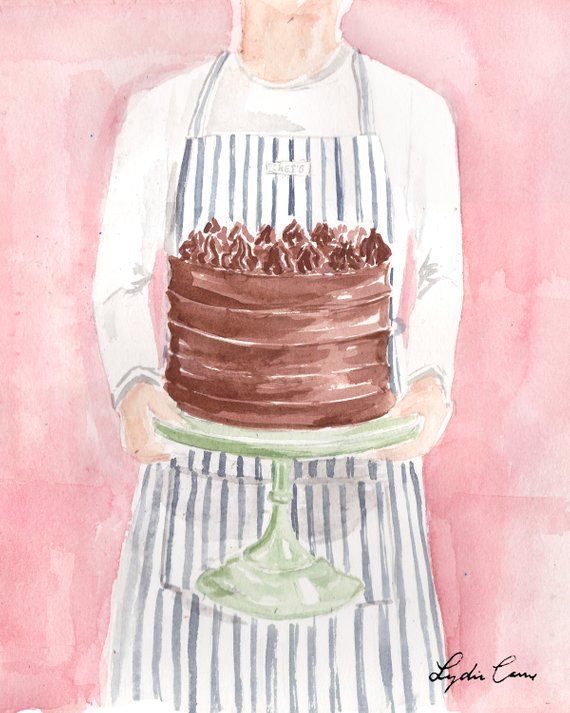 Layer Cake Art Print | The Illustrated Life -   12 layer cake Drawing
 ideas