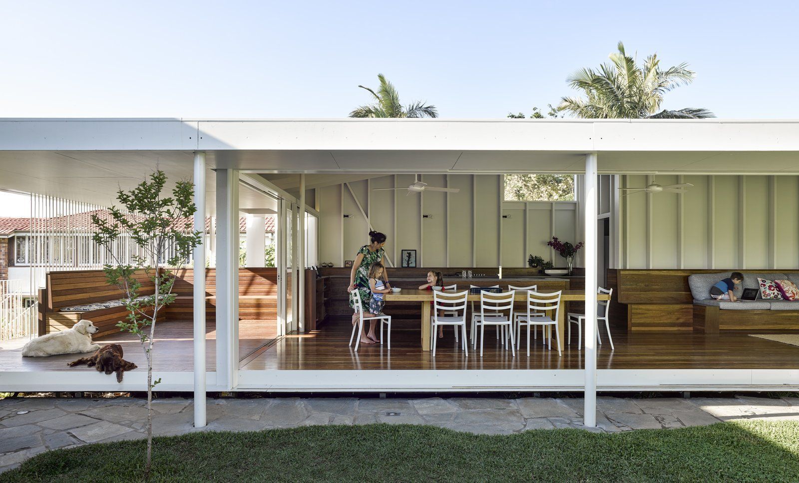 An Extended Garden Pavilion Enhances a 1920s Cottage -   12 modern garden pavilion
 ideas