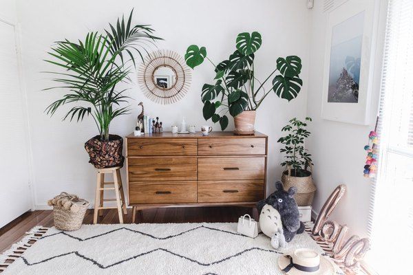 Our 20 Favorite Bohemian Style Bedrooms That Are Serving Up Major Inspo -   12 plants In Bedroom dresser
 ideas