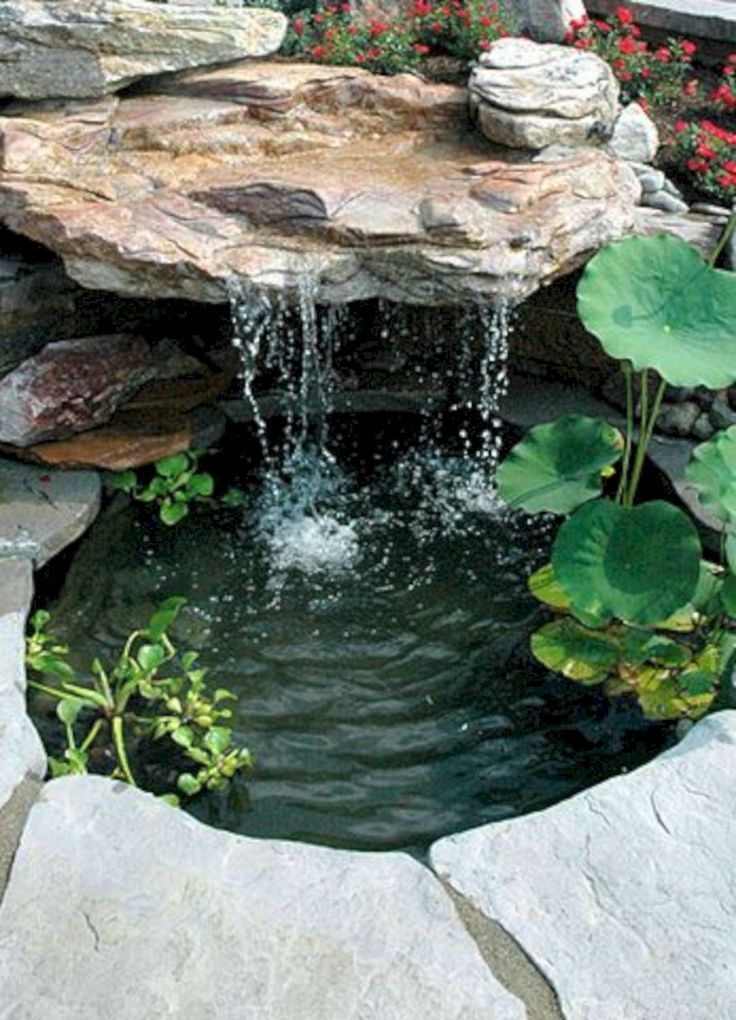 10 Beautiful and Simple Backyard Waterfall Design Ideas -   13 backyard garden pond
 ideas