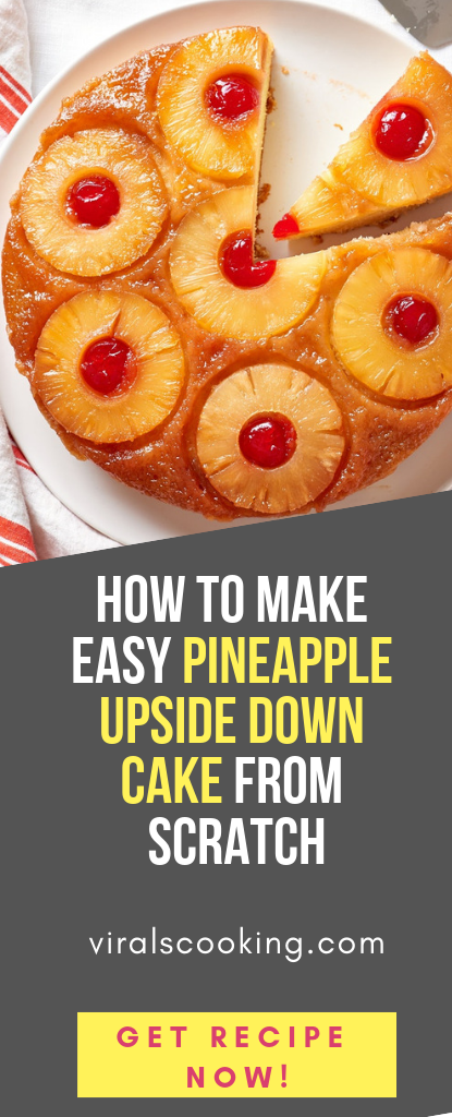 How To Make Easy Pineapple Upside Down Cake from Scratch -   13 cake Pineapple baking
 ideas