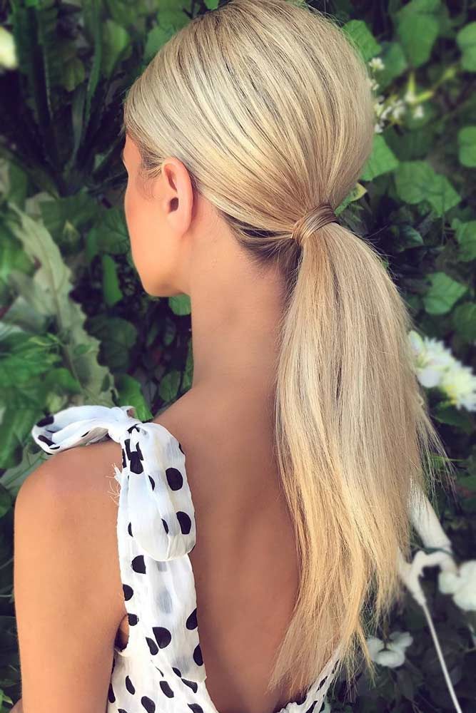 24 Unique Low Ponytail Ideas For Simple But Attractive Looks -   13 hairstyles Mittellang ponytail
 ideas