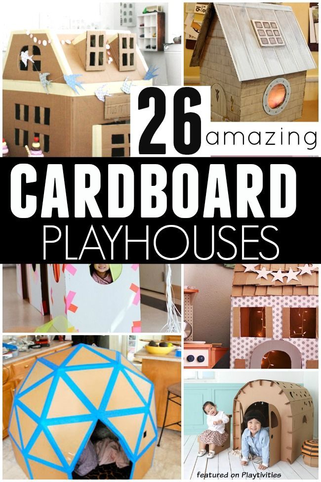 26 Coolest Cardboard Houses Ever -   14 cardboard crafts party
 ideas