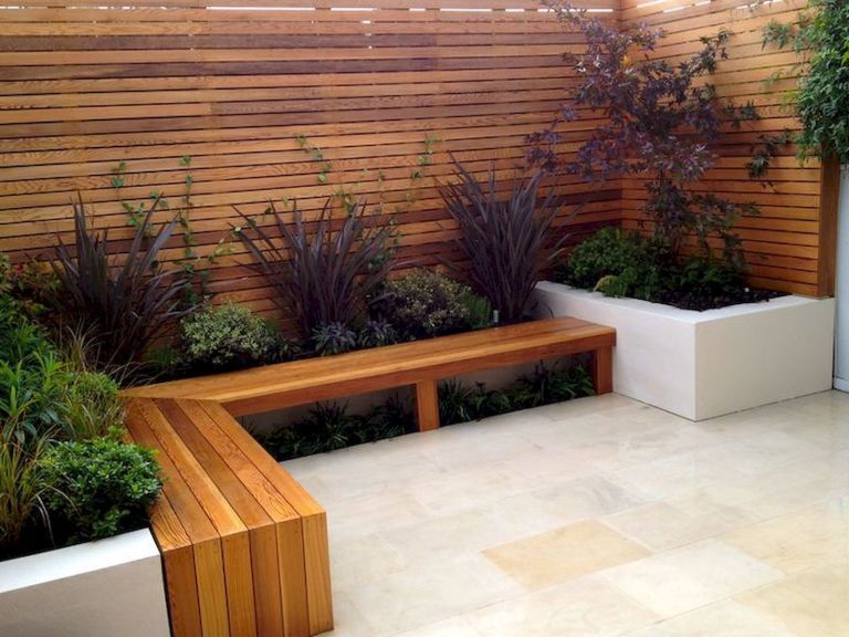 90 Modern Garden Ideas For Small Garden Decorating And Makeover (4 -   14 garden design Front benches
 ideas