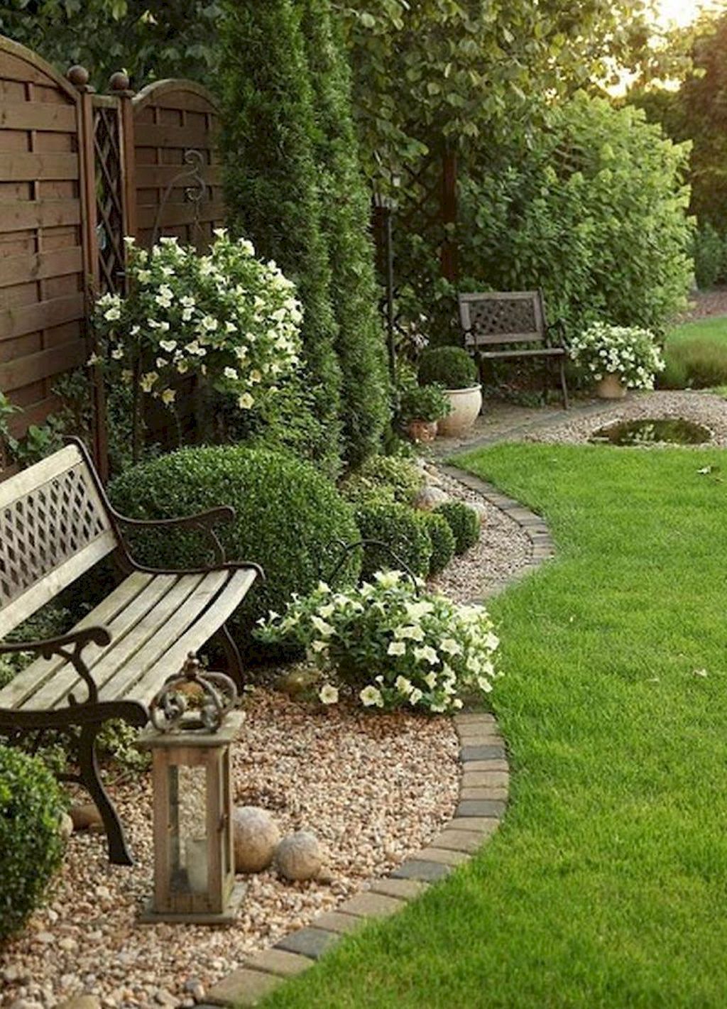 49+ Fancy Front Garden Designs -   14 garden design Front benches
 ideas