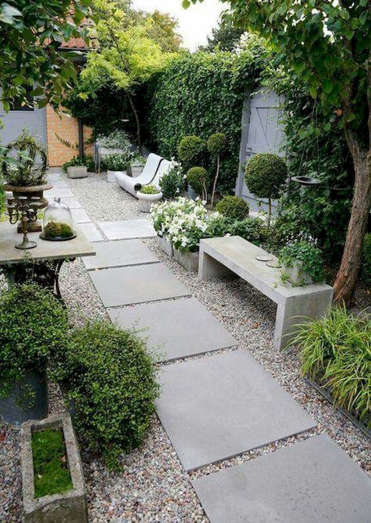 40 Stunning Side Yard Garden Design Ideas (1 -   14 garden design Front benches
 ideas