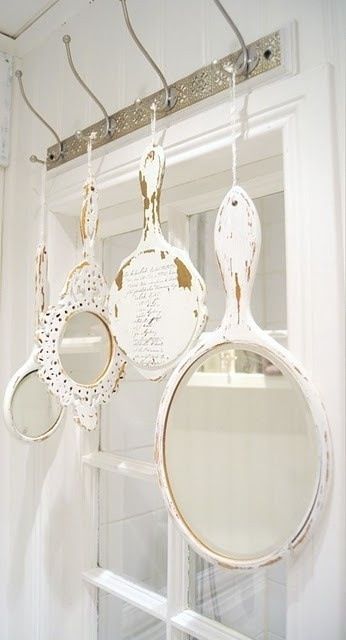 30+ Ways to Decorate with Mirrors -   14 shabby chic salon
 ideas