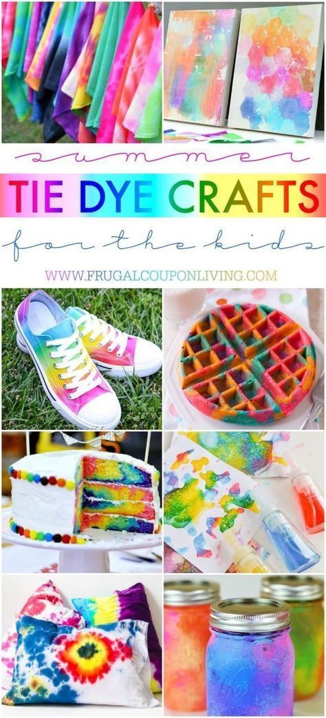 Summer Tie Dye Crafts for the Kids -   15 DIY Clothes For School tie dye
 ideas