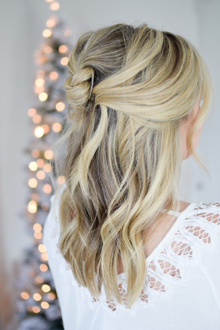 An Easy Knotted Half Up -   15 hair Tutorial half up
 ideas