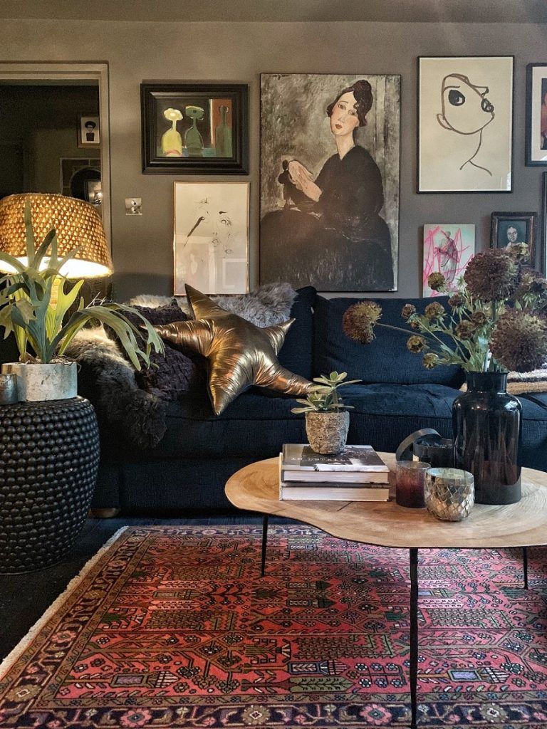 A Inky-Hued Home Full of Stunning Art and Cosy Corners -   15 interior decor cosy
 ideas
