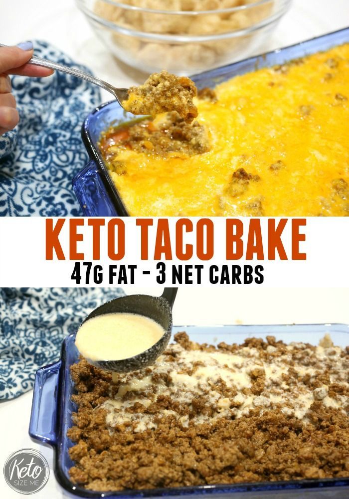 Keto Taco Bake Recipe Low Carb High Fat -   15 keto recipes taco
 ideas