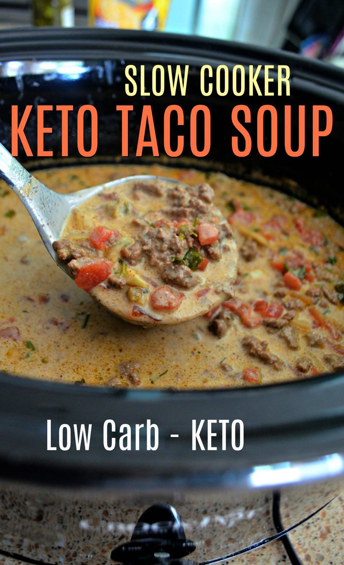 Slow Cooker Keto Taco Soup -   15 keto recipes taco
 ideas