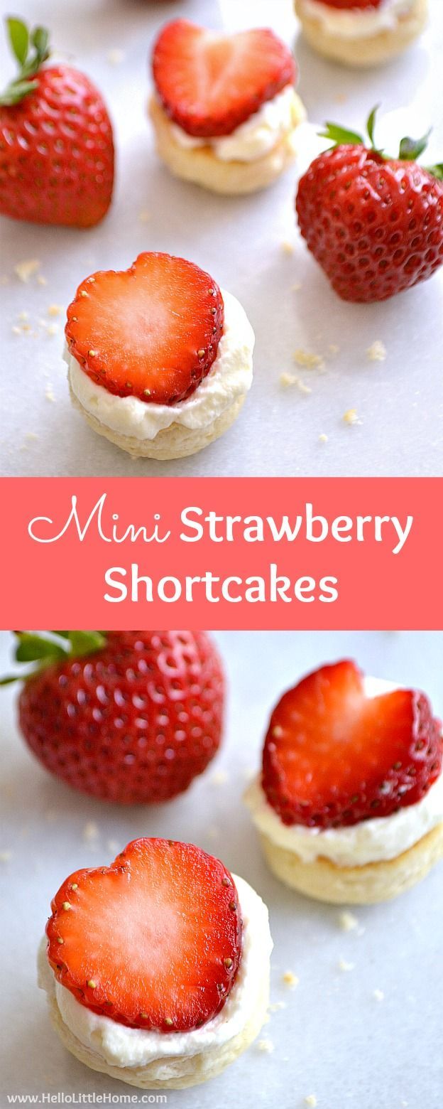 Mini Strawberry Shortcakes -   16 desserts For Parties bite size
 ideas