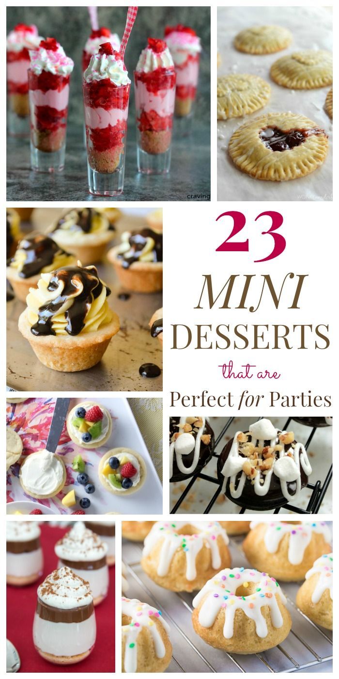 23 Mini Desserts that are Perfect for Parties -   16 desserts For Parties bite size
 ideas