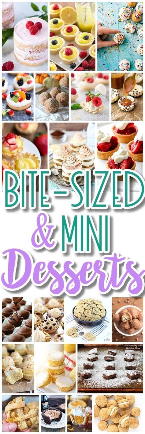 The BEST Bite Size Desserts Recipes and Mini, Individual, Yummy Treats – Perfectly Pretty for Your Baby and Bridal Showers, Weddings and Birthday Party Dessert Tables and Holiday Celebrations! -   16 desserts For Parties bite size
 ideas