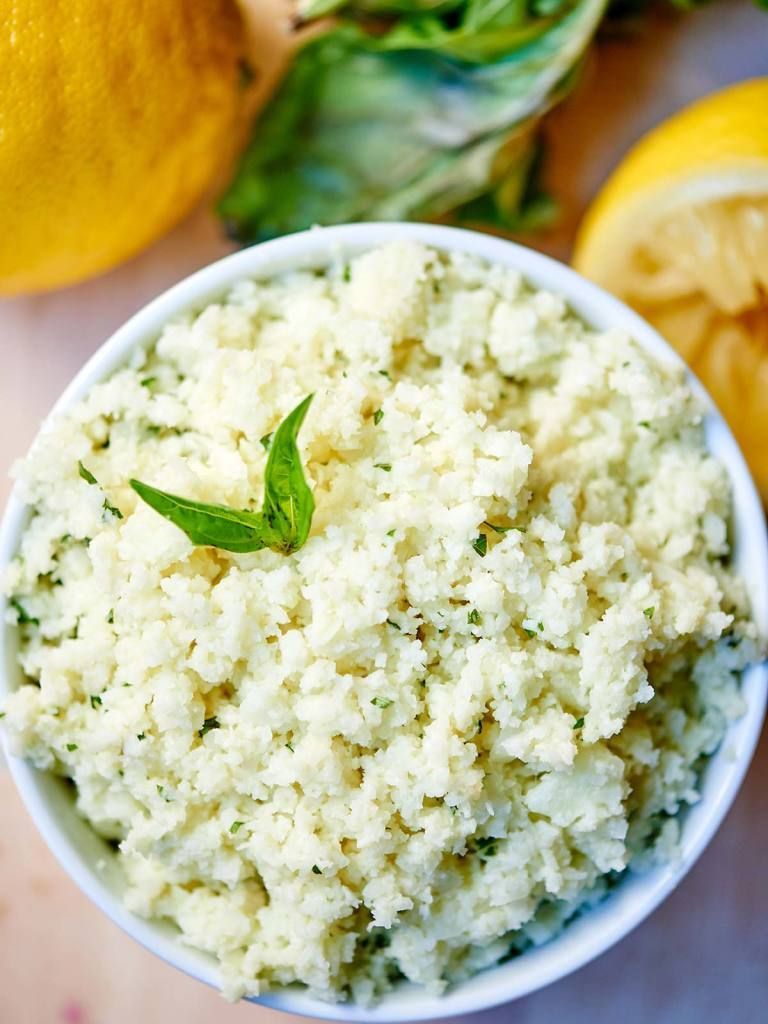 Lemon Garlic Cauliflower Rice -   16 healthy recipes Rice garlic
 ideas