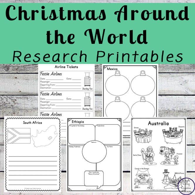 Christmas Around the World Research Printables -   16 holiday Around The World lesson plans
 ideas