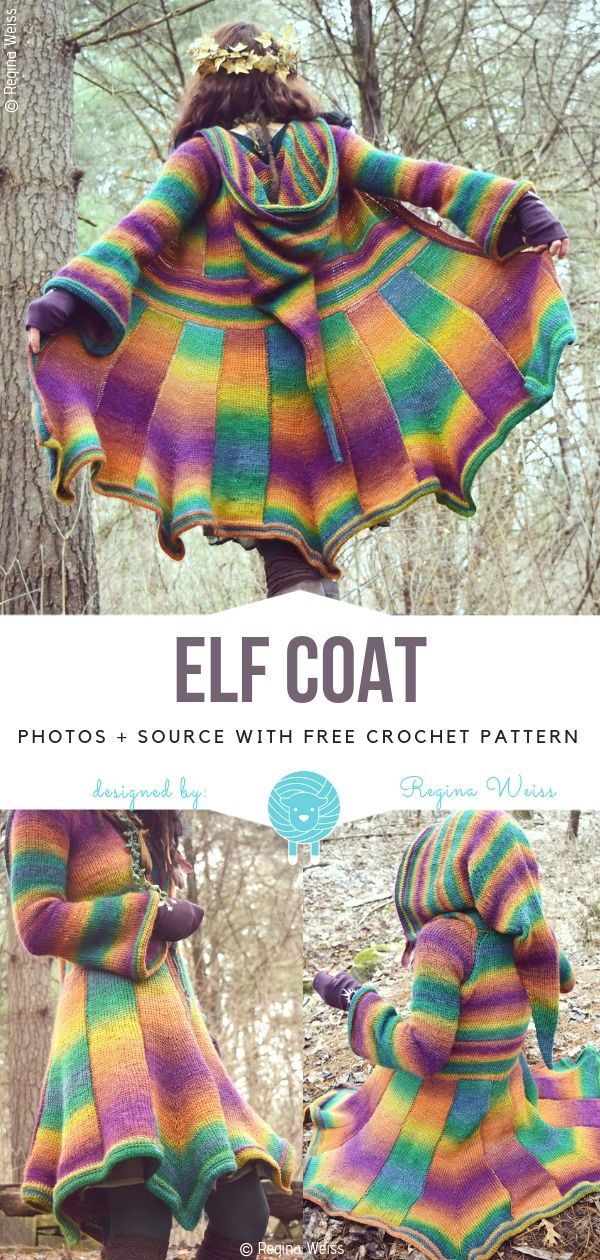 Elf Coat Free Crochet Pattern -   16 knitting and crochet Patterns sweater coats ideas