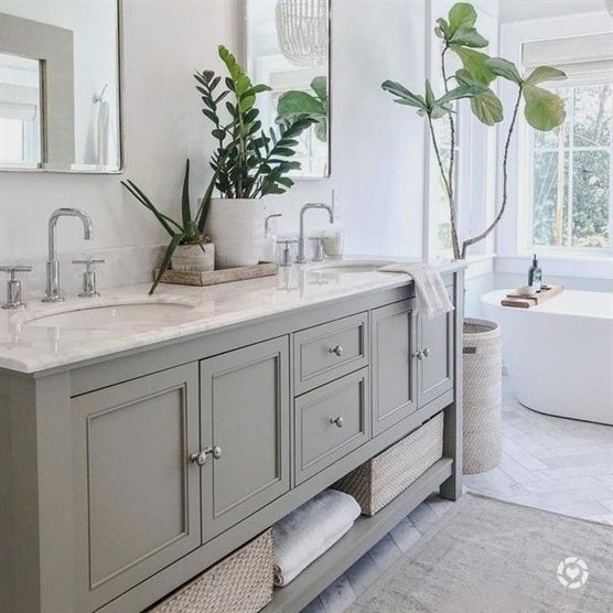 Vintage Pivot Mirror -   16 plants Bathroom counter
 ideas