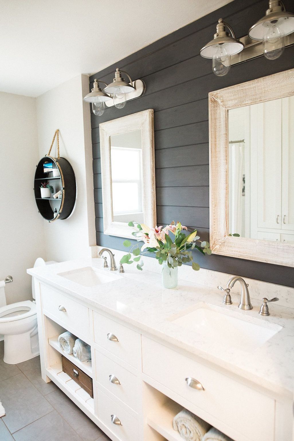 48 Awesome Country Mirror Bathroom Decor Ideas -   17 bathroom decor mirror
 ideas