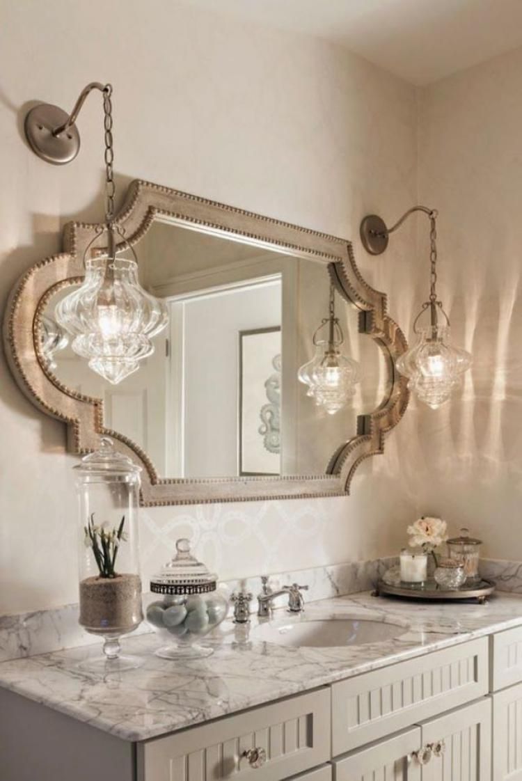 65+ Admirable Country Mirror Bathroom Decor Ideas -   17 bathroom decor mirror
 ideas