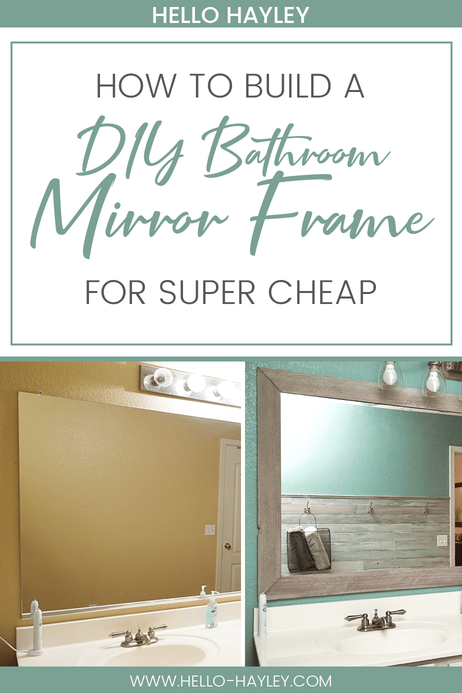 DIY Bathroom Mirror Frame for Under $10 -   17 bathroom decor mirror
 ideas