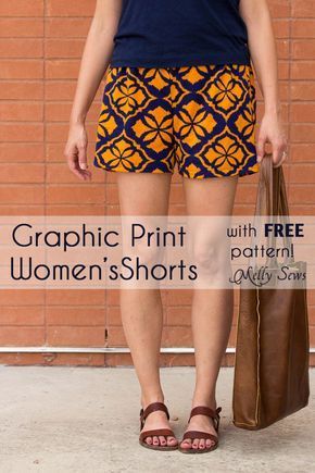 Graphic Print Shorts Tutorial - Sew Women's Shorts -   17 DIY Clothes For Women free pattern
 ideas