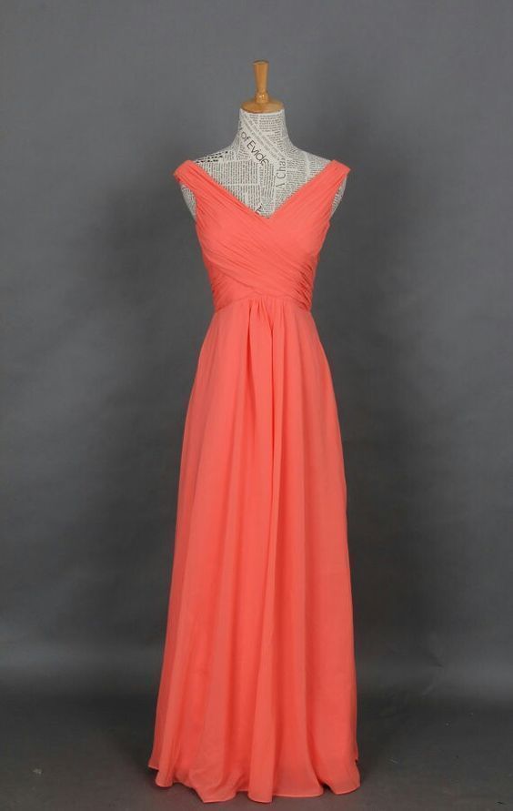 Elegant coral Bridesmaid dresses prom dresses -   17 dress Bridesmaid coral ideas