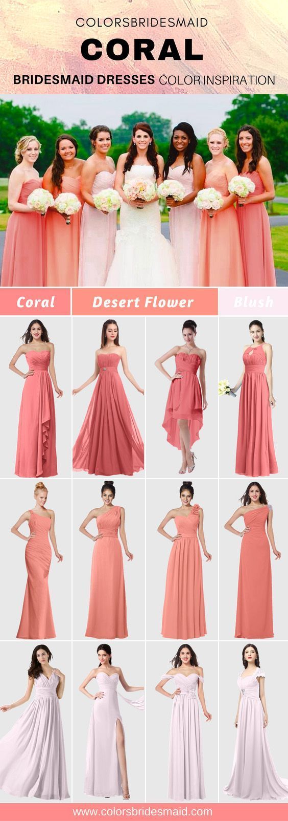 Coral Bridesmaid Dresses -   17 dress Bridesmaid coral
 ideas