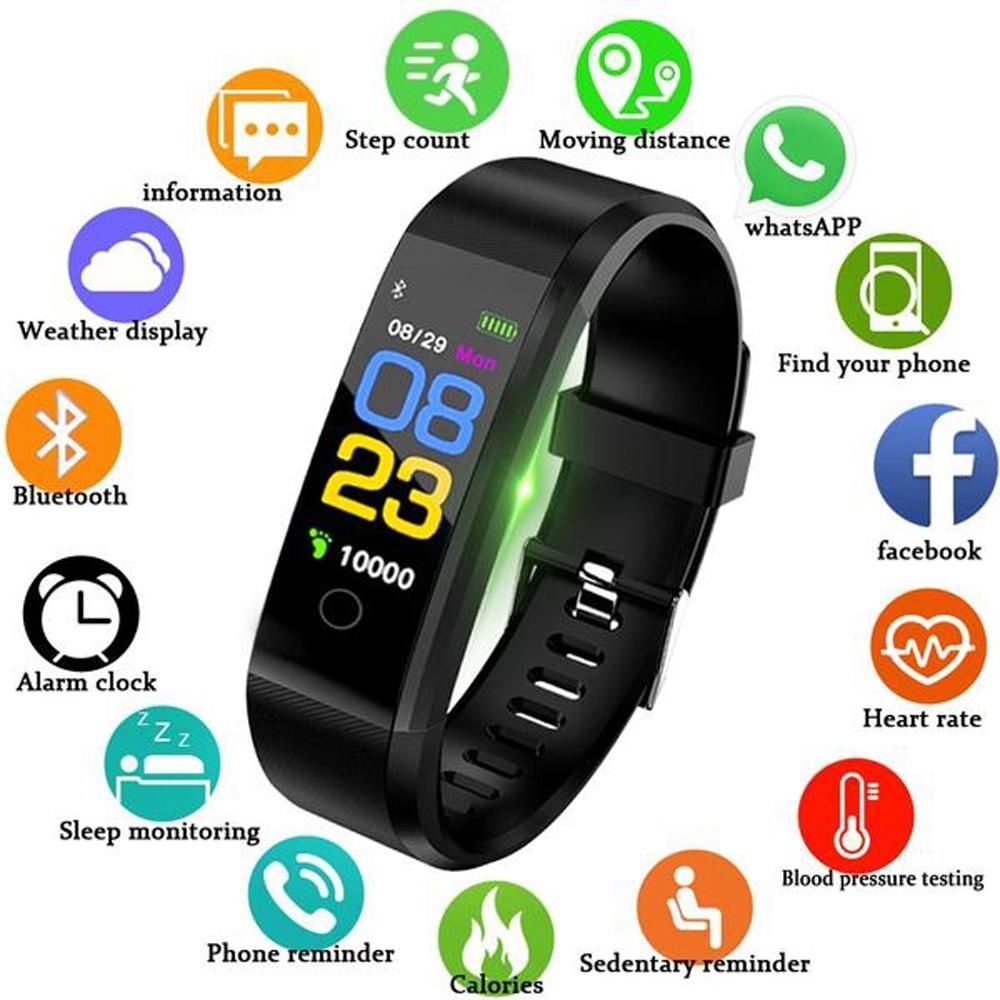 Smart Bracelet Wristwatch Heart Rate Monitor Blood Pressure Fitness Tracker Smart band Sport Watch for ios android -   17 fitness tracker men
 ideas