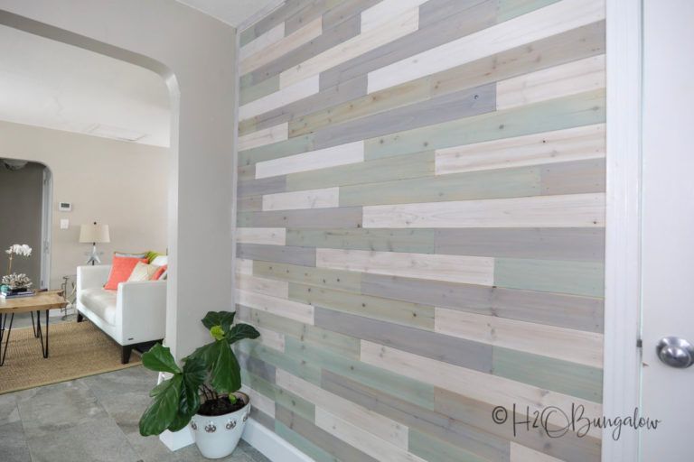 DIY Multi Colored Wood Plank Wall -   17 home accents DIY wood planks
 ideas
