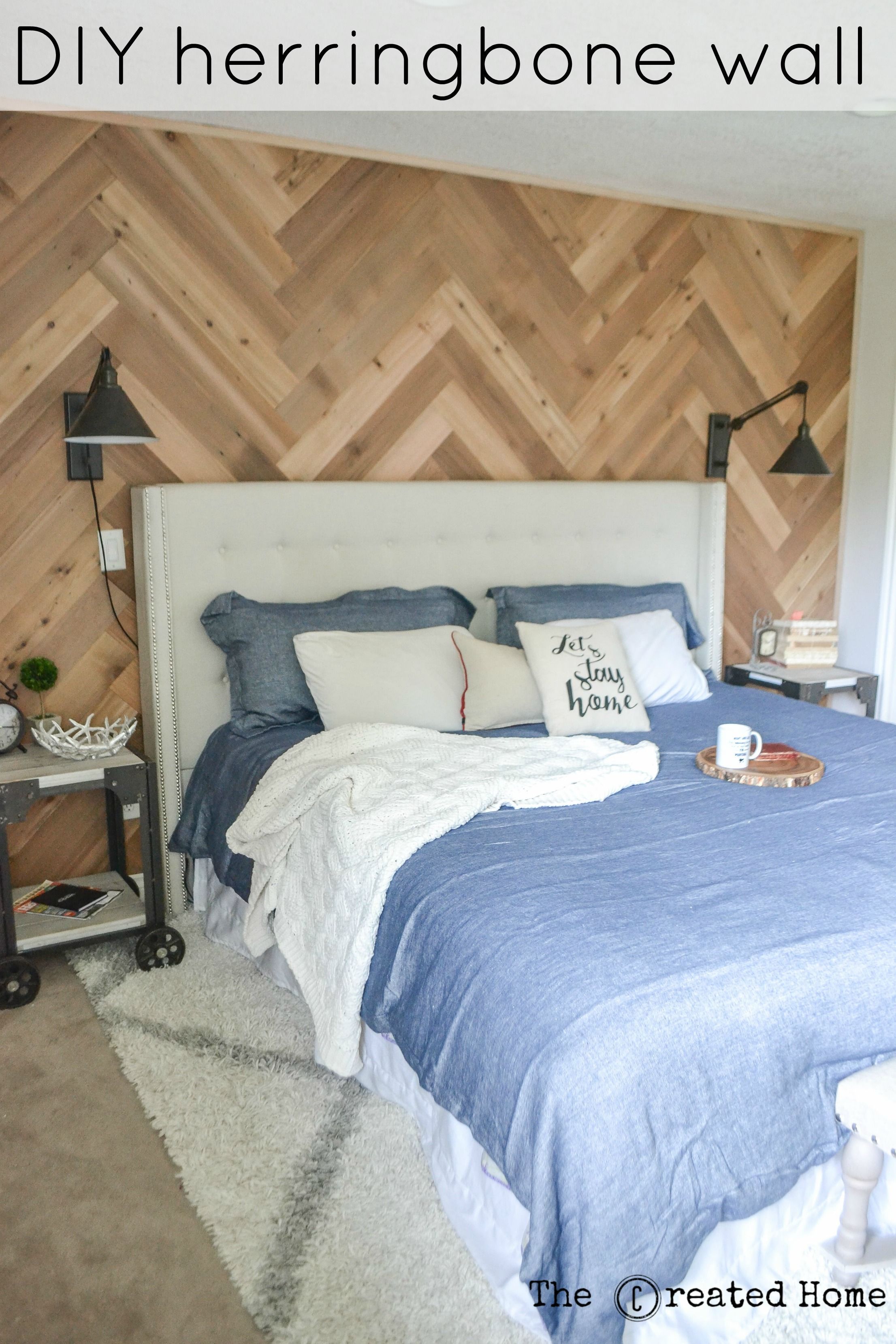 How to DIY a Herringbone Accent Wall -   17 home accents DIY wood planks
 ideas