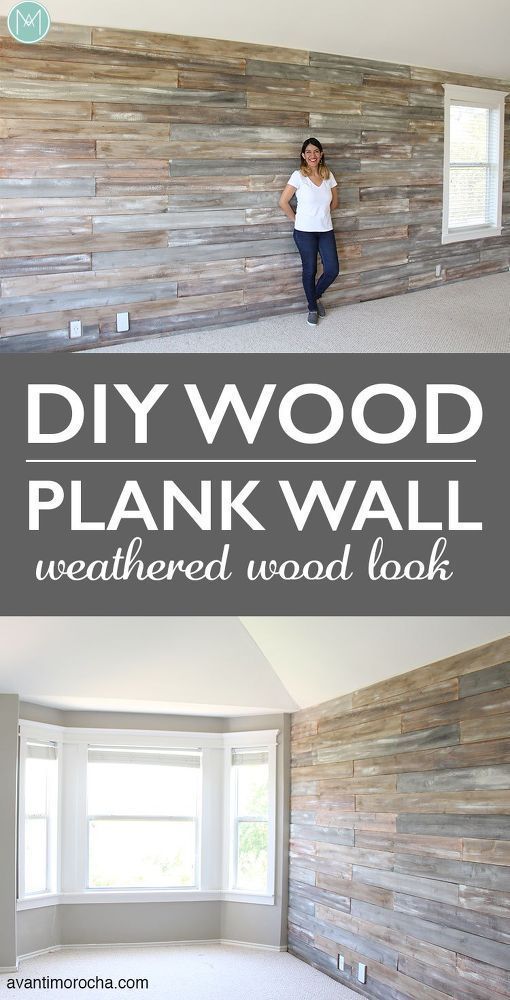 DIY Wood Plank Wall With Chalk Paint -   17 home accents DIY wood planks
 ideas